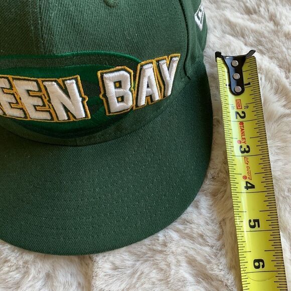 Vintage NFL‎ Green Bay Packers Football Embroidered New Era 59FIFTY Hat Sz 7 - Picture 10 of 11
